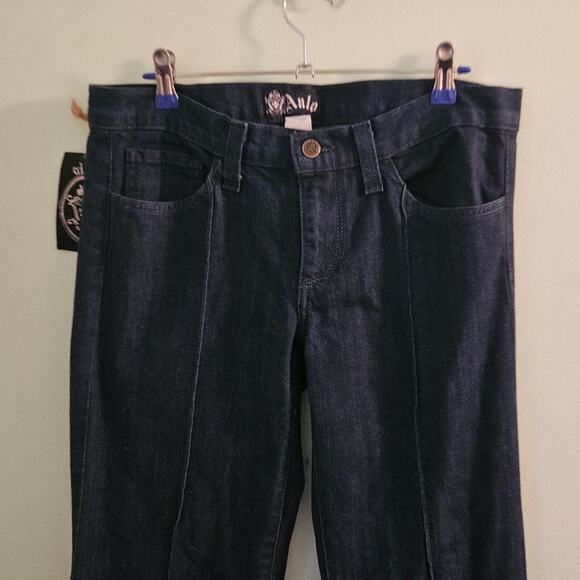 Anlo Blue Pacific Wash Wide Leg Jeans Size 30 TALL DISCONTINUED Hippie Boho - Picture 3 of 14